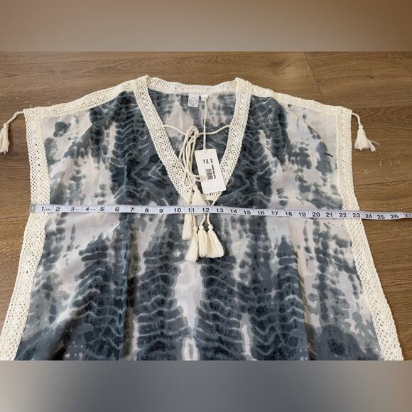 NWT Koy Resort Varadero Tassel Crochet Tie Dye Kaftan Swim Cover Up Size Large - Picture 10 of 11